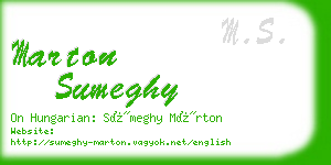 marton sumeghy business card